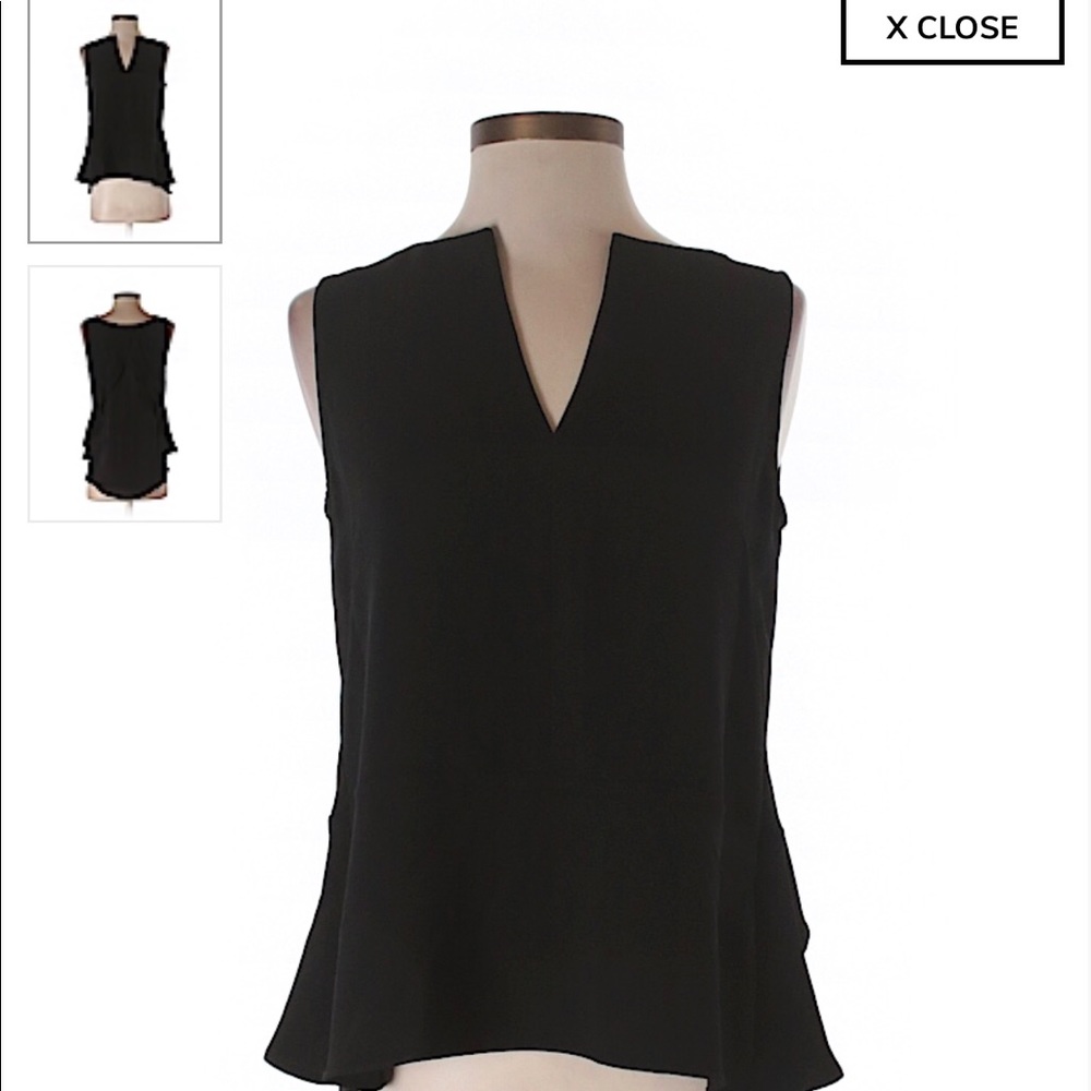 Halston Heritage V neck Sleeveless Blouse Size 0